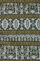 Vtg 3+ yd Concord Fabrics Woven Green White Patterned Fabric 43x115 - $25.84