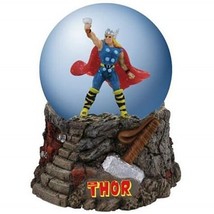 Marvel Comics The Mighty Thor with Raised Hammer 100 mm Water Globe, NEW BOXED - £34.79 GBP