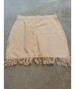 BCBG Generation Tan Brown Fringe Women's Fall Winter Skirt Sz XL - $14.90