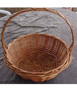 Wonderful Vintage Woven Bamboo Basket - GOOD USABLE SIZE - WITH HANDLE -... - £21.02 GBP