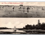 Dual View River and Beach Kennebunkport Maine ME UNP DB Postcard Y7 - $3.91