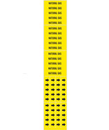 NATURAL GAS Stickers Warning Markers &amp; Direction Arrow Bands BRADY 93340... - $24.86