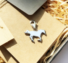 Genuine 925 Sterling Silver Gallop Horse Charm Pendant Necklace - FAST SHIPPING! - £14.42 GBP