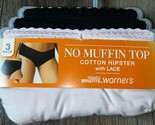 Warner&#39;s ~ 3-Pair Womens Cotton Blend Hipster Underwear Panties ~ M/6 - $22.02