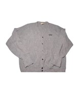 Vintage Izod Button Up Cardigan Sweater Size XL Crossed Clubs Logo Gray ... - £22.44 GBP