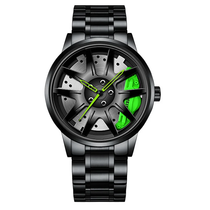  Automatic Electroplated Car Steering Wheel Non-Mechanical Sports Watch #3 - €13,88 EUR