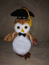 TY Beanie Baby 2000 Wisest Owl Class Of 00 NWT 8&quot; Beanbag Graduation Cap Gown... - £7.89 GBP