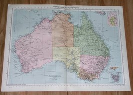 1940 Original Vintage Wwii Map Of Australia / Canberra Federal Territory - £22.42 GBP