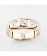 1.00 Karat Diamant Drei Stein 14k Gelbgold Herren Hochzeitsring Größe 10 - €6.668,32 EUR 1.00 Karat Diamant Drei Stein 14k Gelbgold Herren Hochzeitsring Größe 10 - €6.668,32 EUR