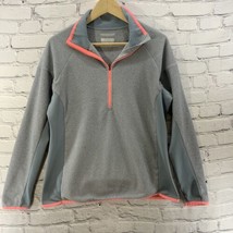 Columbia Sportswear Fleece Jacket Womens Sz L Gray Pink Warm - £12.59 GBP