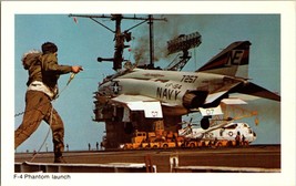 Vtg Postcard, US Navy, F-4 Phanton Launch from Carrier. Unposted - £7.87 GBP