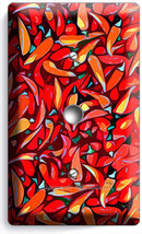 Hot Red Chili Peppers Abstract Art Light Dimmer Cable Plate Cover Kitchen Decor - £8.08 GBP