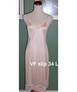 Vintage 50&#39;s VANITY FAIR Nylon Peach Full Slip 34 L - $39.39 CAD