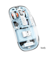 Pureview Transparent Wireless Bluetooth Rechargeable Gaming Mouse 2.4GHz... - $15.99