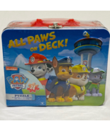 Paw Patrol Puzzle in Lunch Box - Tin 24-Piece Nickelodeon New - All Paws... - $15.83