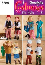 Simplicity Sewing Pattern 3650 Toddler Costumes, A (1/2-1-2-3-4) - $13.99