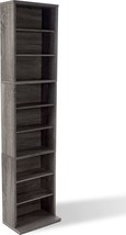 Media Cabinet Storage Shelves Adjustable Bookcase 9-Shelf Holds CDs DVDs... - $80.72