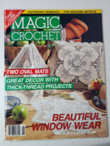 Magic Crochet Magazine June 1992 #78 Filet Doilies Curtains Runners Pill... - $9.85
