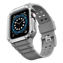 Silicone Integrated Replacement Strap Watchband For Apple Watch Series, 7 41mm / - £13.37 GBP