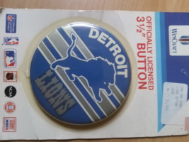 90s Detroit Lions 3 1/2 in Button Wincraft - £7.95 GBP