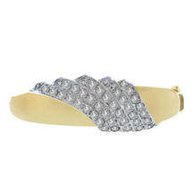 5.00 Carat Round Cut Diamond Vintage Bangle Bracelet 14K Yellow Gold - $4,355.01