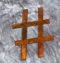 Hashtag Metal Wall Art Accent 7&quot; x 5&quot; - $14.23