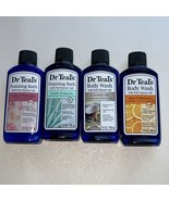 Set Of 4 Dr Teal’s Foaming Bath &amp; Body Wash Travel Rose Coconut Citrus A... - $24.51 CAD
