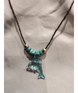 Dolphin Pendant Necklace 20&quot;  Jewelry Blue - Translucent - £4.68 GBP