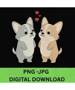 Valentine PNG Cute Corgi Dog Kawaii Puppy Love Digital Download for Dog ... - $3.95