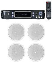 (4) JBL 6.5" 150w In-Ceiling Speakers+Bluetooth Receiver For Restaurant/Bar/Cafe - £804.27 GBP