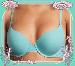 40D Teal Rib LOGO Strap Extreme Lift Victorias Secret Perfect Shape PU UW Bra - £29.89 GBP