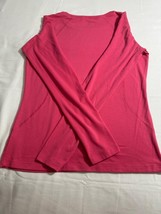 BCG Women’s Pink Cotton Blend Long Sleeves Pullover Shirt Top Size Medium image 2
