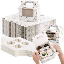 40 Pack Cupcake Boxes With Window And Handle, 4 Cavity Paper Cupcake Hol... - $46.99