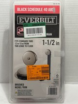 Everbilt Easy Touch 1-1/2&quot; x 1.58&#39;. Sch. 40 ABS Pipe Bath Waste &amp; Overflow Drain - $14.36