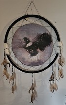 DREAMCATCHER INDIAN WITH A PICTURE OF AN EAGLE FLYING SKY CLAWS ( LARGE ) - $34.64