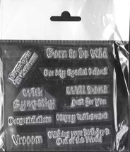 Sentiment Stamp Set. App 11x10cm - €1,72 EUR