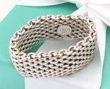 Size 10 Tiffany &amp; Co Somerset Ring Mesh Weave Mens Unisex in Sterling Si... - $425.00