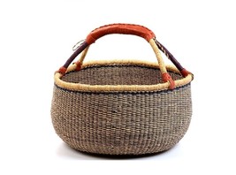 Large African Bolga Ghana Basket Fair Trade toys Easter Eggs basket 14&quot;-... - £35.82 GBP