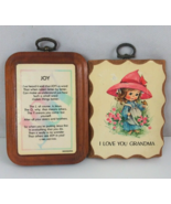 1980 &amp; 1983 Dicksons &amp; Paula Cutes. Set Of 2 Wooden Wall Plaques 4.5&quot;-5&quot;... - $19.00 CAD
