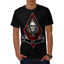 Wellcoda Diamond Ace Skull Gamble Mens T-shirt, Game Graphic Design Printed Tee - £14.87 GBP+