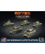 M4 Sherman (Late 75mm) (x5 Plastic) Late War American Flames of War - £65.25 GBP