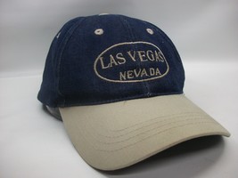 Las Vegas Nevada Denim Hat Blue Gray Snapback Baseball Cap - £15.92 GBP