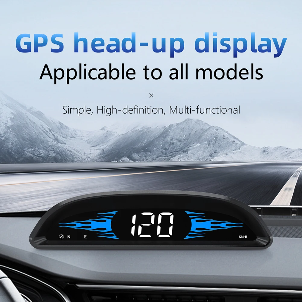 Digital Head Up Display High Definition Intelligent GPS Speedo Large Display - £25.13 GBP