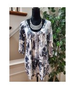 Simply Irresistible Women's Gray Polyester Scoop Neck Long Sleeve Top Bl... - $26.73