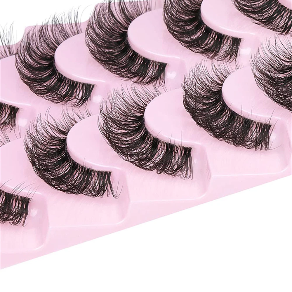 10 Pairs False Eyelashes 6D Super Fluffy Wispy Faux Mink Eyelashes Cat Eye Effec - $25.00