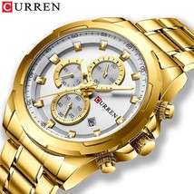 CURREN Men's Quartz Watch with Stainless Steel Band 0857 - $29.10+