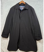 Hart Schaffner Marx Mens Black Smart Coat 46R Wool Lining - $32.13