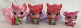 4 LPS Littlest Pet Shop Orange &amp; Pink Cats Kitten Purple Pink Tail Pig Piggy - £7.97 GBP