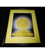 2000 Absolut Citron Vodka Framed 11x14 ORIGINAL Vintage Advertisement - £27.25 GBP