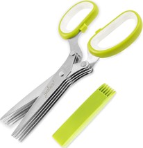 Herb Scissors with 5 Blades and Safety Cover Cut Chop Mince Fresh Herbs ... - $28.16